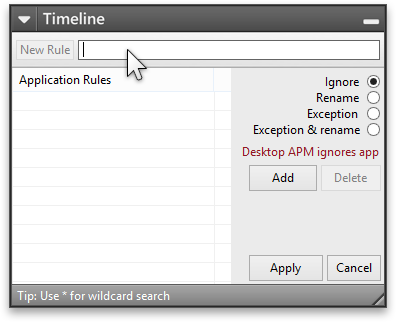 Desktop APM: Add rule